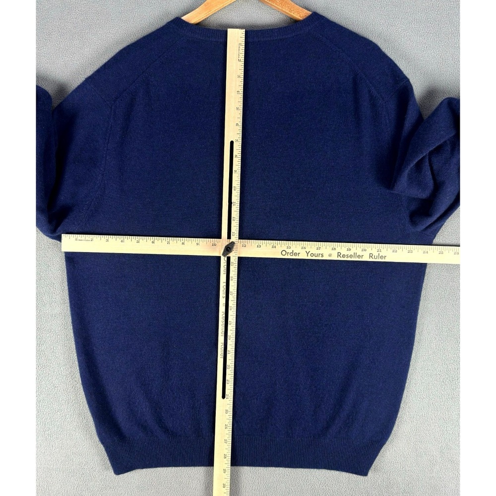 Club Room Sweater Mens XL Navy Blue Estate Cashmere Quiet Luxury Minimalist - Picture 4 of 5